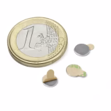 Skivemagnet m/lim, 20 styk, 6x0,75 mm