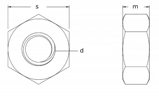 Illustration af møtrik