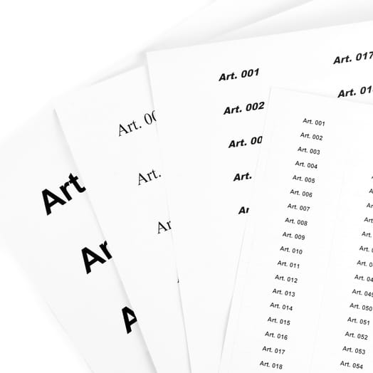 Labels for C-profile shelf labels 40x10 mm (1850 pcs)