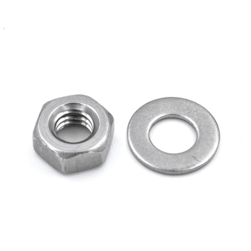 Møtrik M4 + planskive (10 styk)