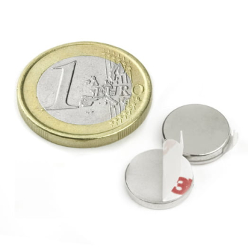 Skivemagnet m/lim, 20 styk, 12x2 mm