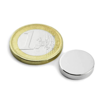 Neodym disc magnet, 15x3 mm