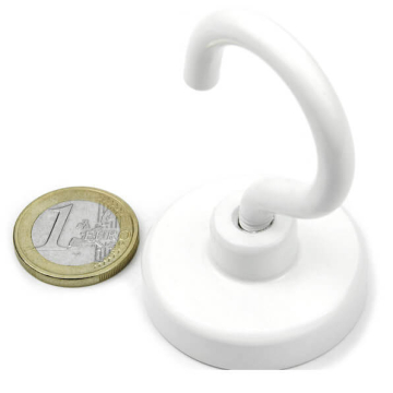 Krogmagnet 40x59 mm, hvid