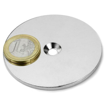 Undersænket metalskive 62 mm