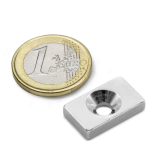 Screw-on block magnet 20x12x4 mm