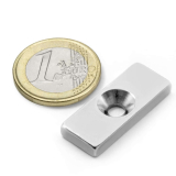 Screw-on block magnet 30x12x4 mm