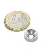 Screw-on disc magnet 12x4 mm