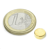 Disc magnet 8x3 mm gold