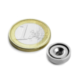Countersunk pot magnet, 10x4,5 mm