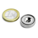 Undersænket pottemagnet 20x6 mm