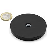 Undersænket gummibelagt pottemagnet 66x8 mm
