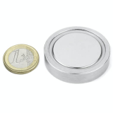 Glue-in pot magnet 42x9 mm
