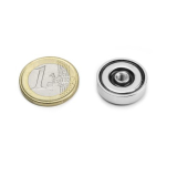 Pot magnet with internal thread 20x6 mm