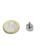 Pot magnet with threaded stem 10x12 mm