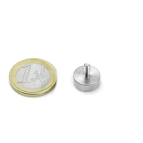 Pot magnet with threaded stem 13x12 mm