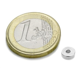 Neodym ring magnet Ø 6/2 mm, 2 mm