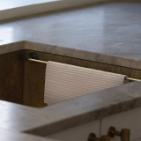 Magnetic dishcloth holder for the sink, brass