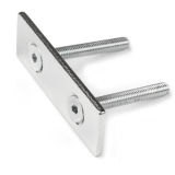 Countersunk metal plate 60x20x3 mm