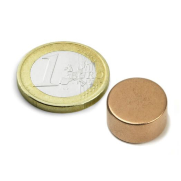 Disc magnet copper 15x8 mm