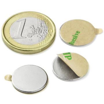 Disc magnet w/glue 15x1 mm (20 pcs)