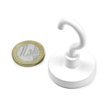 Hook magnet 32x45 mm, white