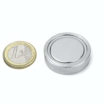 Glue-in pot magnet 32x8 mm