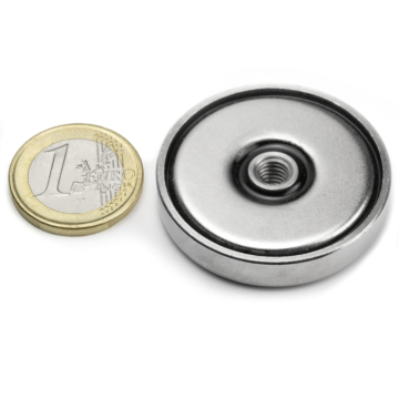Pot magnet with internal thread 40x8 mm