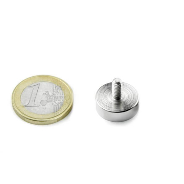 Pot magnet with threaded stem 16x13 mm