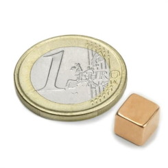 Block magnet copper 7x7x7 mm