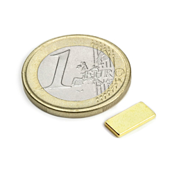 Block magnet gold 10x5x1 mm