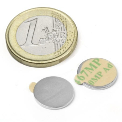 Disc magnet (self-adhesive), 13x1 mm (20 pieces)