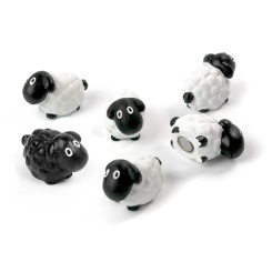 Magnets Black & White Sheeps 6 pcs