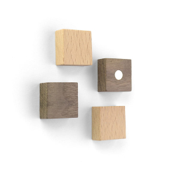 Magnets Wood Square 4 pieces