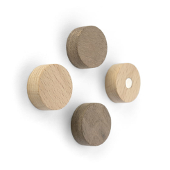 Magnets Wood Round 4 pieces