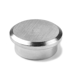 Brushed steel board magnet 22x9 mm