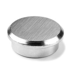 Brushed steel board magnet 25x9 mm