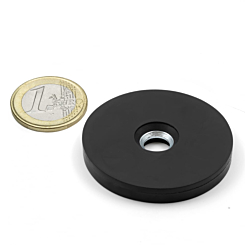 Gummibeklädd försänkt gripmagnet 43x6 mm