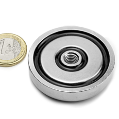 Gripmagnet med invändig gängning 48x11 mm