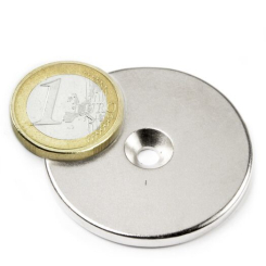 Screw-on disc magnet 42x4 mm