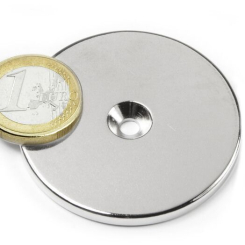 Screw-on disc magnet 50x4 mm