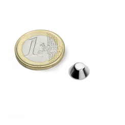 Keglemagnet, Ø 10x4 mm, højde 5 mm