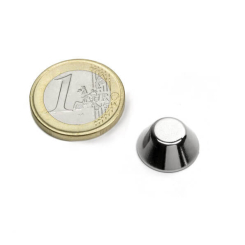 Keglemagnet, Ø 15x8 mm, højde 6 mm