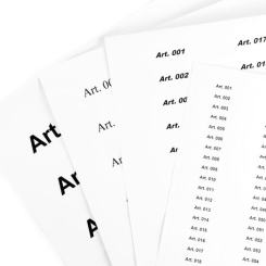 Labels til C-profil hyldeforkanter 60x20 mm (480 stk)
