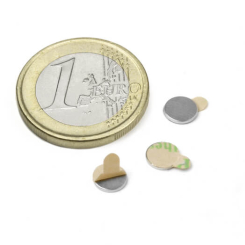 Skivemagnet m/lim, 20 styk, 6x0,75 mm