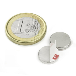 Skivemagnet m/lim, 20 styk, 12x2 mm