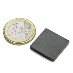 Blokmagnet 20x20x3 mm ferrit