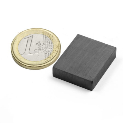 Blokmagnet 25x20x6 mm ferrit