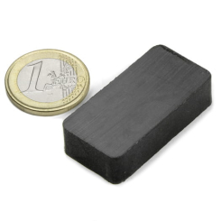 Blokmagnet 40x20x10 mm ferrit