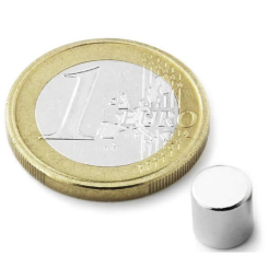 Neodym disc magnet, 6x6 mm