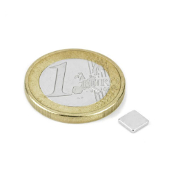 Neodym blokmagnet, 5x5x1 mm
